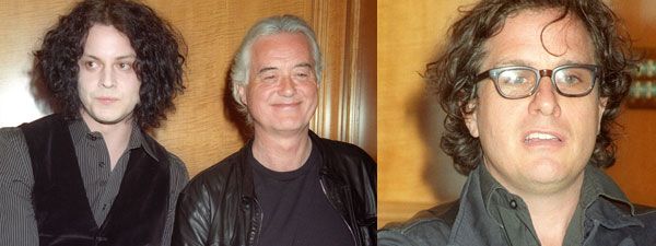 Jack White, Jimmy Page, and Davis Guggenheim image - It Might Get Loud press day Los Angeles.jpg